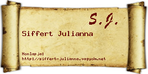 Siffert Julianna névjegykártya